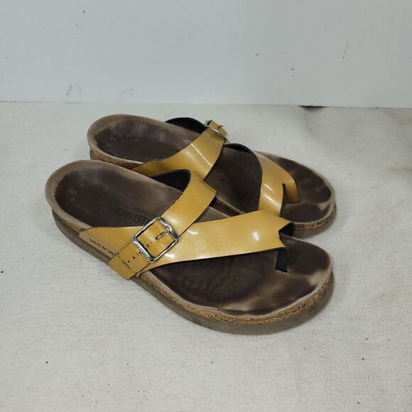 Mephisto Sandals Agacia Red Womens Size 7.5US 38 EU Leather Thong Slip On Shoe - Picture 2 of 16